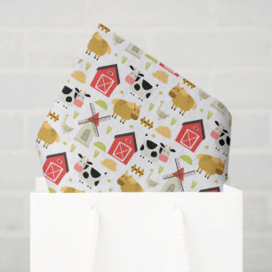 Farm Decoupage Paper, Barnyard Animals Tissue Paper
