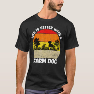 Farm Dog Australian Heeler Cattle Dog Farmer girl T-Shirt