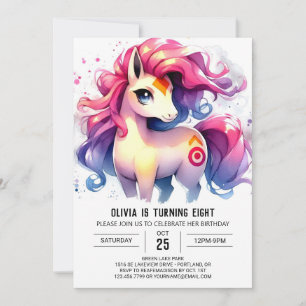 Farm Editable Horse Birthday Invitation