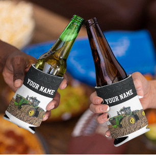 Farm Equipment Tractor Tillage Name Cool Farmer Can Cooler