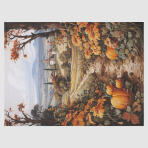 Farm Fall Autumn Pumpkin Decoupage Tissue Paper