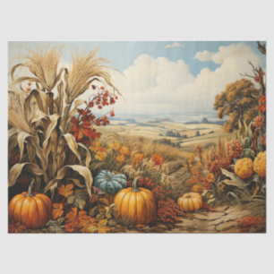 Farm Fall Autumn Pumpkin Decoupage Tissue Paper