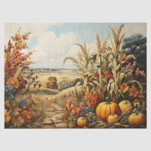 Farm Fall Autumn Pumpkin Decoupage Tissue Paper