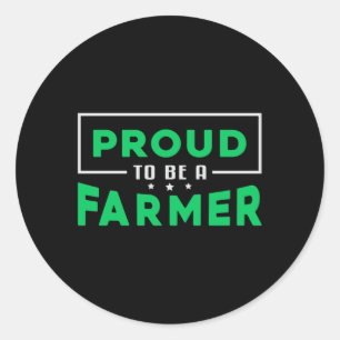 Farm Farmer Agriculture Farming Chicken Funny Gift Classic Round Sticker
