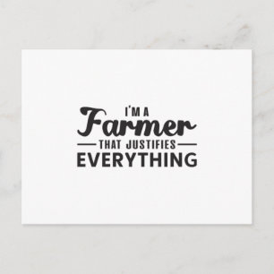 Farm Farmer Agriculture Farming Funny Gift Idea Postcard