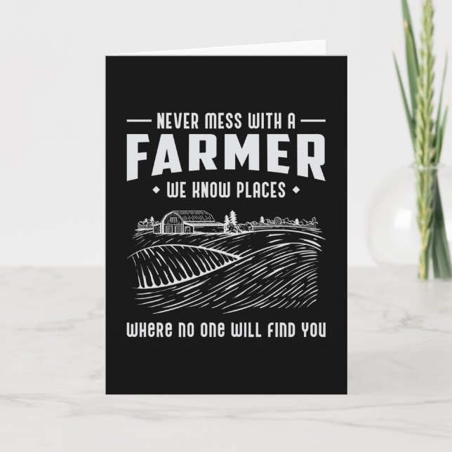 Farm Farmer Farming Agriculture Funny Tractor Gift Card (Front)