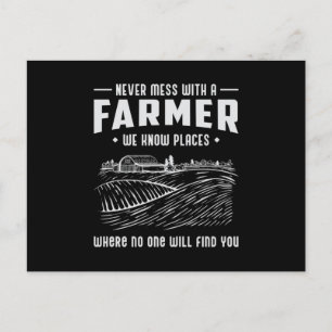 Farm Farmer Farming Agriculture Funny Tractor Gift Postcard