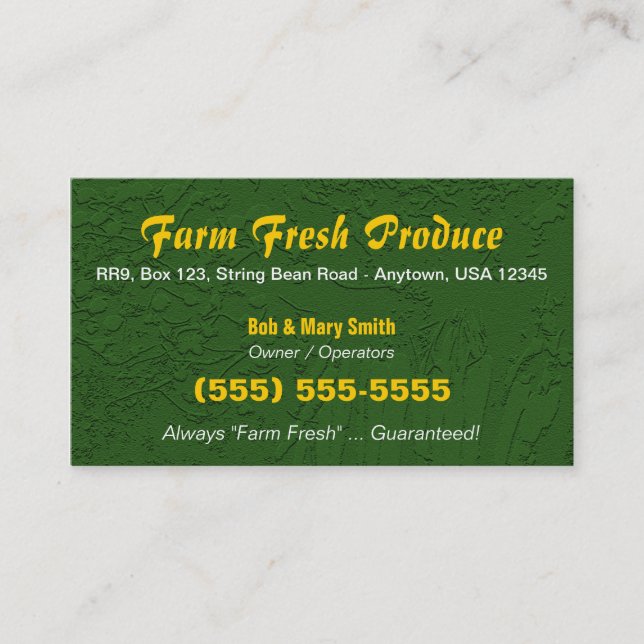 Farm / Farming Business Card (Front)