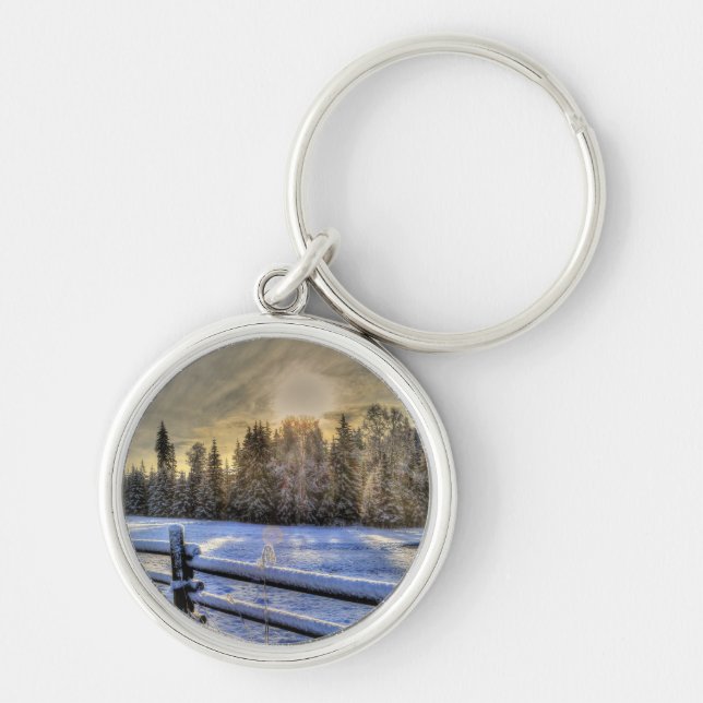 Farm Field, Meadow, Pasture, Paddock Key Ring (Front)