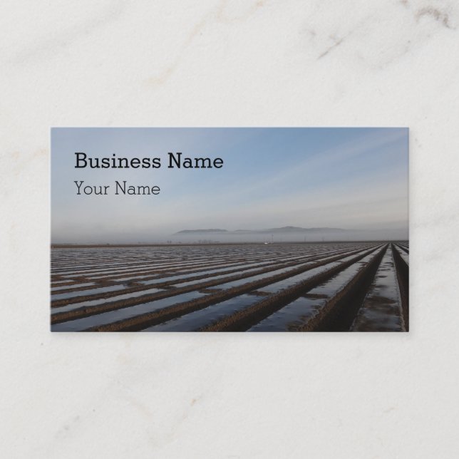 Farm field with plastic mulch business card (Front)