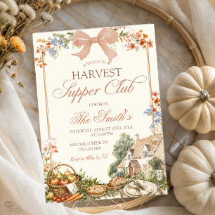 Farm Floral Harvest Supper Club Invitation