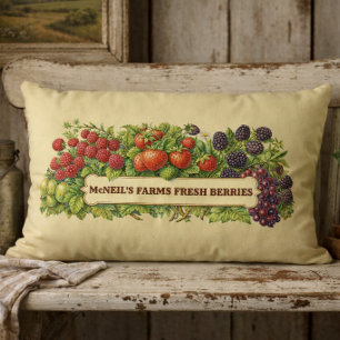 Farm Fresh Berries Template Lumbar Cushion
