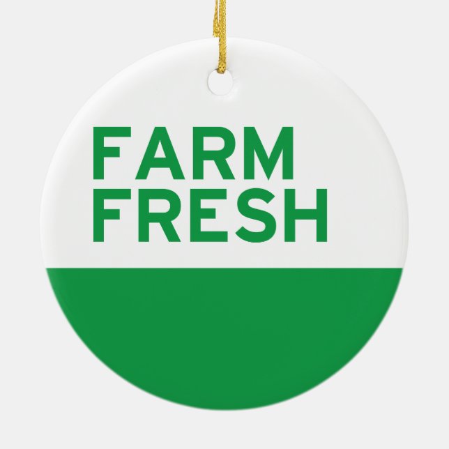 Farm Fresh Ceramic Ornament (Back)