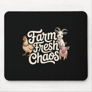 Farm Fresh Chaos Cute Homestead Rn Animals Humour  Mouse Pad