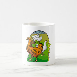 Farm Fresh Chicken Coop Country Scene Coffee Mug