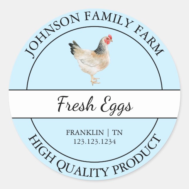 Farm Fresh Chicken Egg Blue Label (Front)