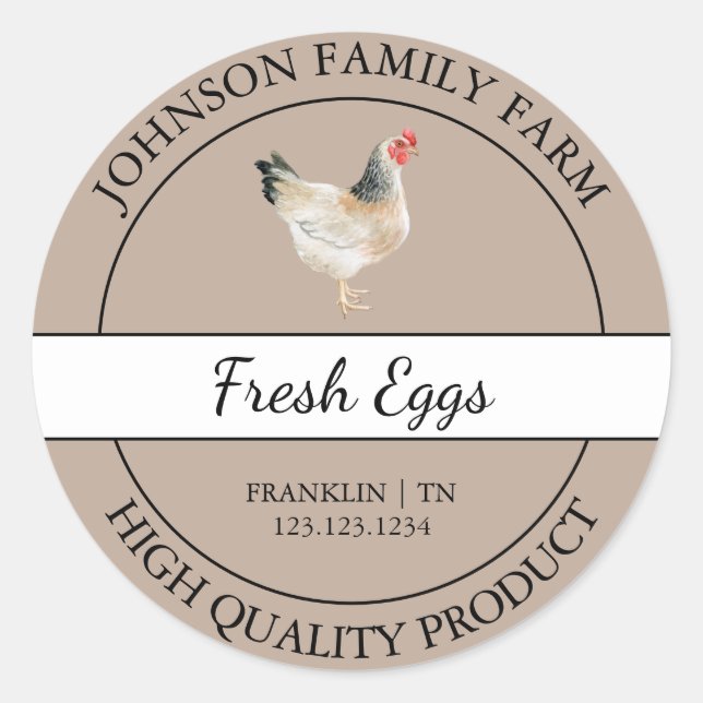 Farm Fresh Chicken Egg Brown Label (Front)
