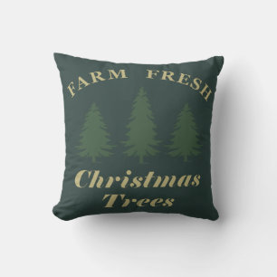 Farm fresh Christmas pine trees Cushion