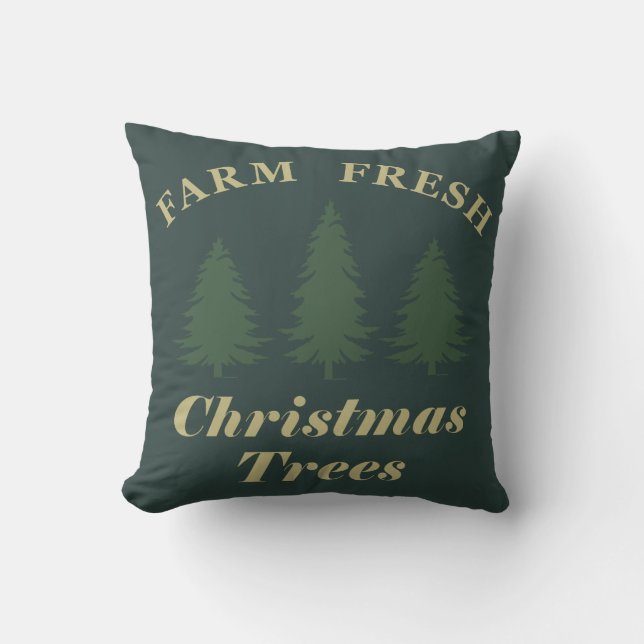 Farm fresh Christmas pine trees Cushion (Front)