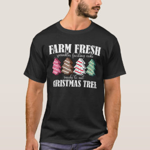 Farm Fresh Christmas Tree Frosting Frosted Cake De T-Shirt