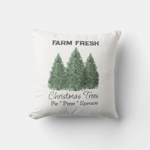 Farm Fresh Christmas Tree Holiday Home Decor  Cushion