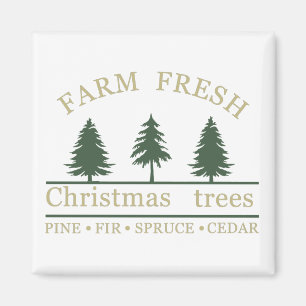 farm fresh christmas tree magnet