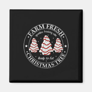 Farm Fresh Christmas Tree Xmas Cake Holiday Family Magnet