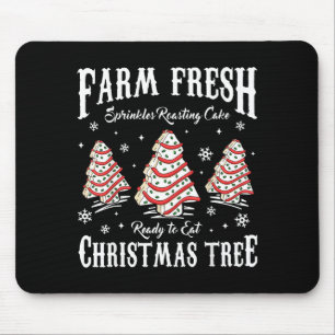 Farm Fresh Christmas Tree Xmas Debbie Cakes Family Mouse Pad