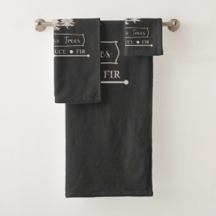 Farm fresh Christmas trees Bath Towel Set