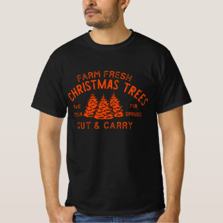 Farm Fresh Christmas Trees, Christmas Tree, Retro  T-Shirt