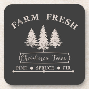 Farm fresh Christmas trees Coaster