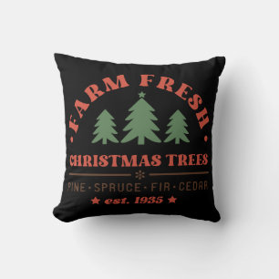 Farm Fresh Christmas Trees Cushion