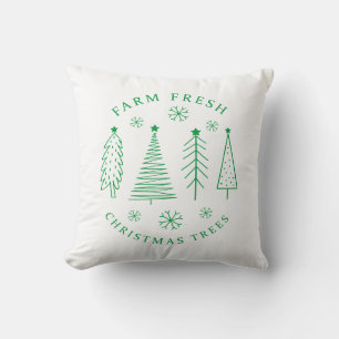 Farm Fresh Christmas Trees Cushion