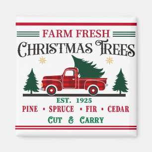 Farm Fresh Christmas Trees Cut and Carry - Truck M Magnet