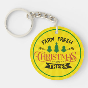 Farm Fresh Christmas Trees Design-54394 Key Ring