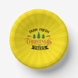 Farm Fresh Christmas Trees Design-54394 Paper Plate
