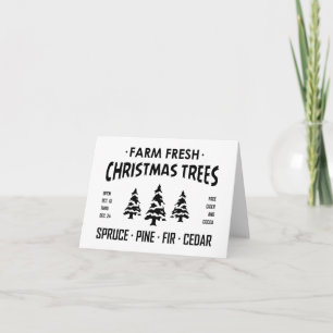 FARM FRESH CHRISTMAS TREES HOLIDAY CARD