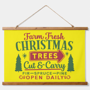 Farm Fresh Christmas Trees Holiday Design-64649 Hanging Tapestry
