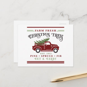 Farm fresh Christmas trees  Holiday Postcard