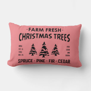 FARM FRESH CHRISTMAS TREES LUMBAR CUSHION