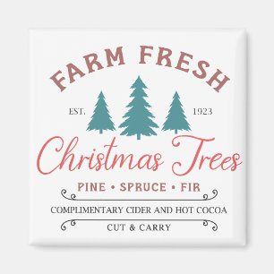 Farm Fresh Christmas Trees Magnet