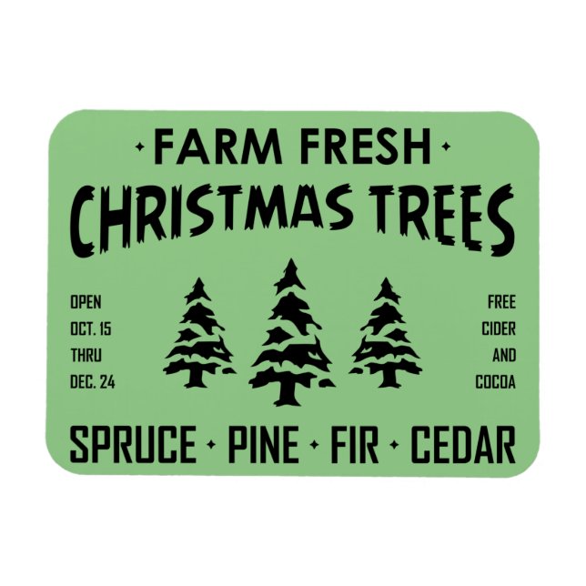 FARM FRESH CHRISTMAS TREES MAGNET (Horizontal)