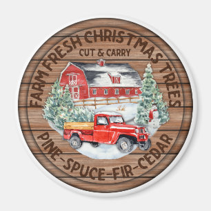 Farm Fresh Christmas Trees Magnet