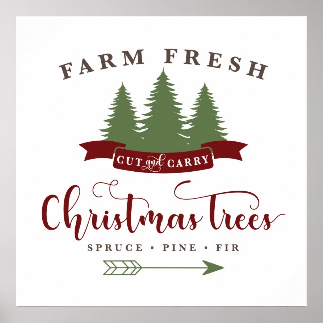 Farm fresh Christmas trees  Poster (Front)