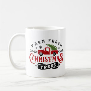 Farm Fresh Christmas Trees Vintage Truck Coffee Mug