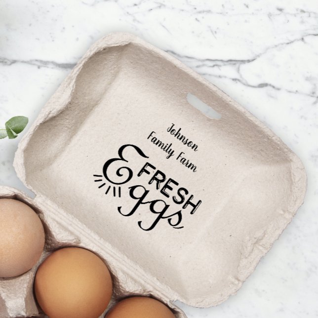 Farm Fresh Eggs Carton Add Name Rubber Stamp (Creator Uploaded)