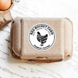 Farm Fresh Eggs Carton Label<br><div class="desc">Farm Fresh Eggs Carton Label sticker - Black chicken silhouette  with typography</div>