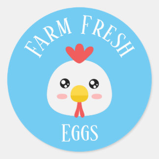 Farm Fresh Eggs Classic Round Sticker