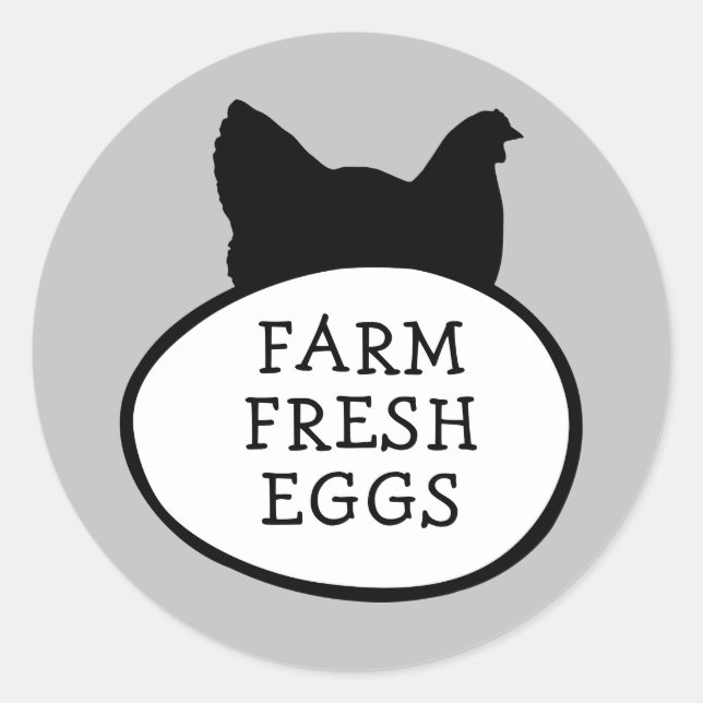 Farm Fresh Eggs Classic Round Sticker (Front)