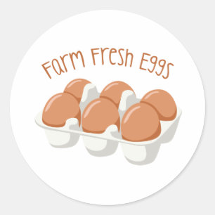 Farm Fresh Eggs Classic Round Sticker